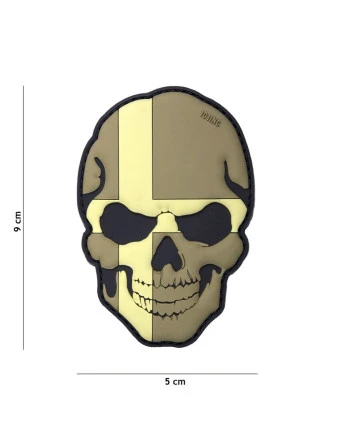 PATCH 3D PVC SKULL SWEDEN SUBDUED