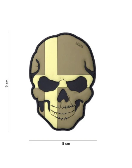 PATCH 3D PVC SKULL SWEDEN SUBDUED