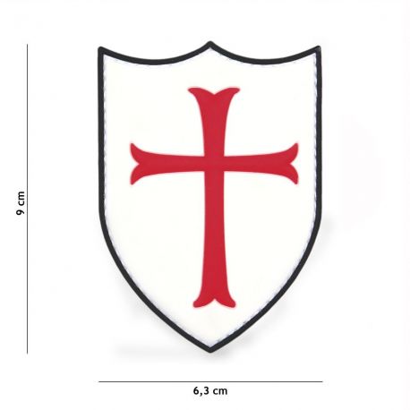 PATCH 3D PVC CRUSADER WHITE