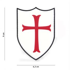 Crusader, PATCH 3D PVC, White/red