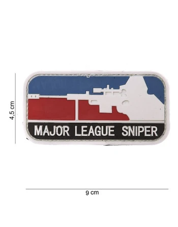 Major League Sniper 3D PVC Patch (Rød/hvid/blå)