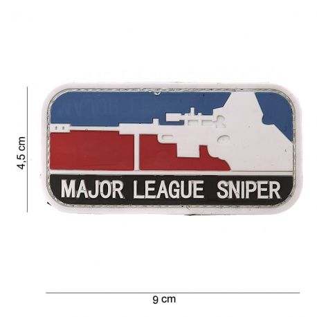 Major League Sniper 3D PVC Patch (Rød/hvid/blå)