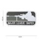 Major League Sniper 3D PVC Patch (Sort/grå)