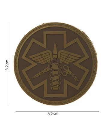 PATCH 3D PVC PARA MEDIC BROWN