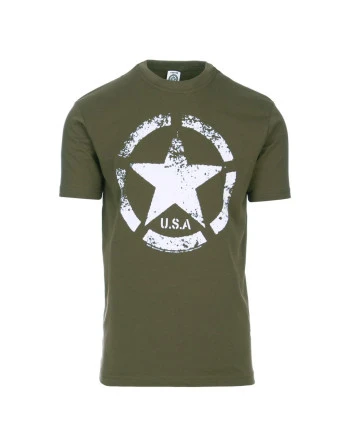 T-shirt - US ARMY Star, Oliven