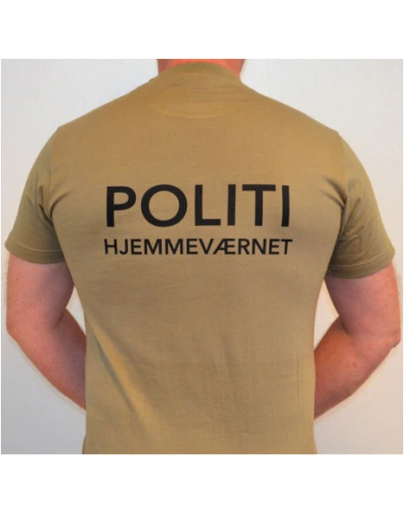 RAVEN - T-shirt, MTS-khaki - med Politihjemmeværnet tryk på ryg