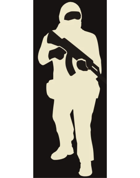 Reshet Graf - Thermal Target, Full Man AK-47 (116x48cm)