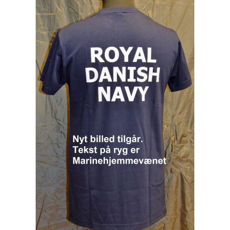 RAVEN - T-shirt, Marineblå med MARINEHJEMMEVÆRNET tryk på ryg