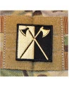 Danerøkser Patch - Sort/Khaki, 5x5cm