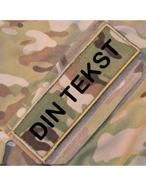 4 STK "DIN TEKST" Ærmemærke, MultiCam på Velcro