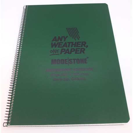 Modestone - Waterproof Tatktisk Notebook, A4, Grøn