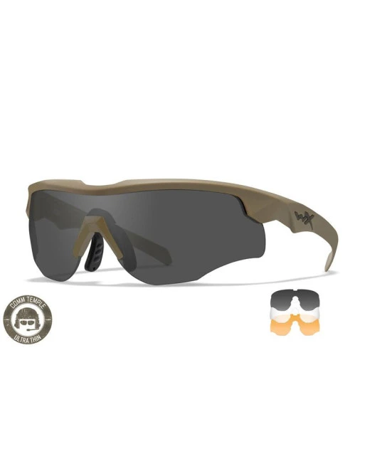 Wiley X - ROGUE COMM Grey/Clear/Rust Tan Frame Wiley X - ROGUE COMM Grey/Clear/Rust Tan Frame