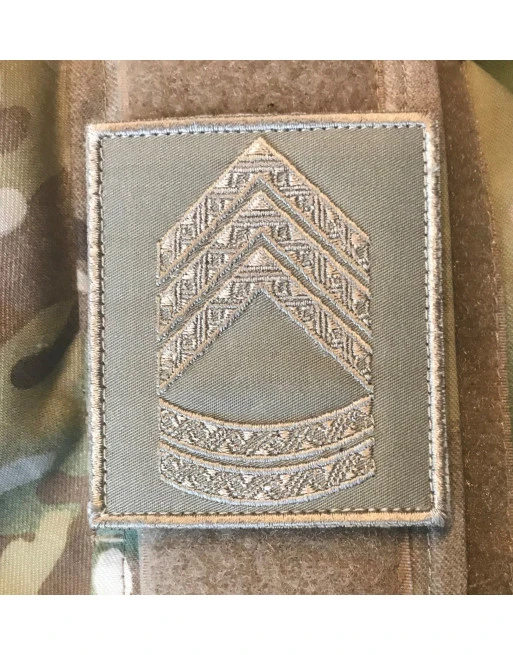 Gradstegn Oversergent, khaki på Velcro Gradstegn Oversergent, khaki på Velcro