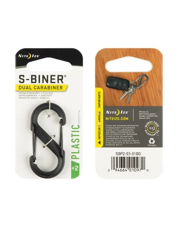 Nite Ize - S-Biner, Dobbelt Karabin, Lille (2)
