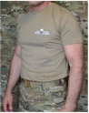 ParaWings T-shirt i MTS-Khaki, lille hvid hollandsk vinge på bryst