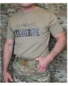 ParaWings T-shirt i MTS-Khaki, stort Airborne/sort hollandsk vinge på bryst