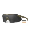 Wiley X - Vapor COMM, 2.5, Grey/Clear/Light Rust med Tan stel