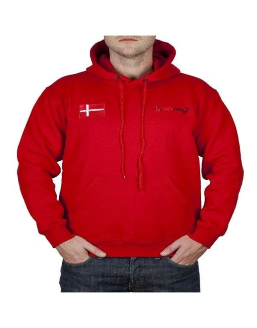 Hoodie med Dannbrog