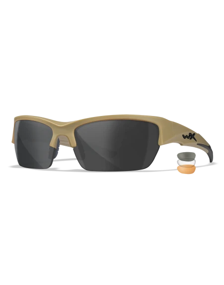Wiley X - VALOR Clear/Grey/Light Rust Matte Tan Frame