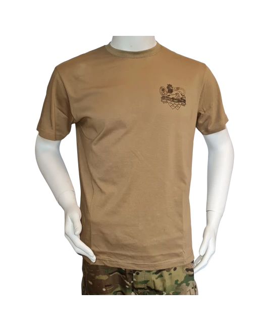 LANCER - T-shirt, MTS-Khaki m. Jydske Dragonregiments Regimentsmærke LANCER - T-shirt, MTS-Khaki m. Jydske Dragonregiments Regimentsmærke
