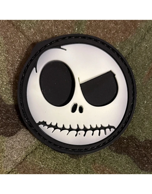 Nightmare Smiley 3D PVC Patch, Selvlysende Nightmare Smiley 3D PVC Patch, Selvlysende