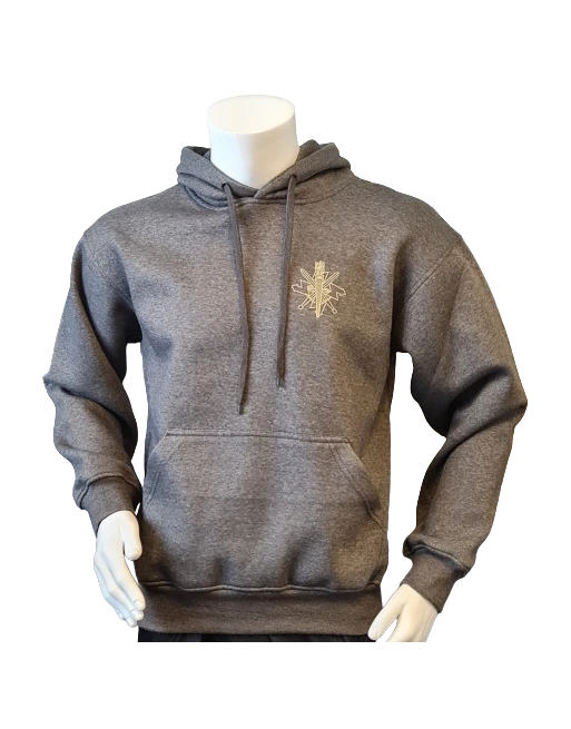 Lancer - Hoodie u/zip, Mørkegrå med FØRRINGSSTØTTEREGIMENTET tryk på ryg Lancer - Hoodie u/zip, Mørkegrå med FØRRINGSSTØTTEREGIMENTET tryk på ryg