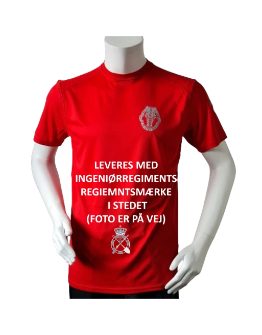 Lancer Løbetrøje med Ingeniørregimentet - reflekstryk, Rød Lancer Løbetrøje med Ingeniørregimentet - reflekstryk, Rød