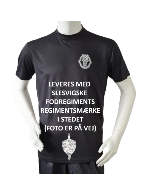 Lancer Løbetrøje med Slesvigske Fodregiment - reflekstryk, Sort Lancer Løbetrøje med Slesvigske Fodregiment - reflekstryk, Sort