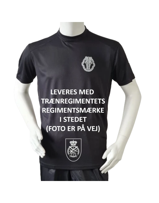 Lancer Løbetrøje med Trænregimentet - reflekstryk, Sort Lancer Løbetrøje med Trænregimentet - reflekstryk, Sort