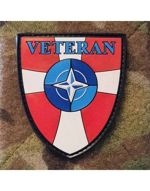 NATO Veteran, Mantova Skjold PVC mærke på velcro NATO Veteran, Mantova Skjold PVC mærke på velcro