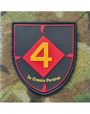 Jydske Dragonregiment, Ruder 4, Skjold PVC mærke på velcro