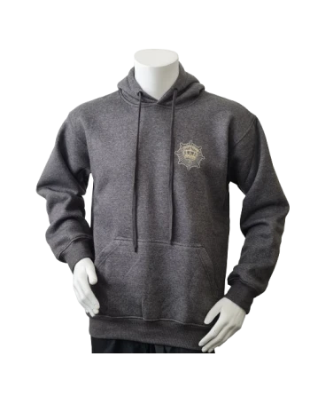 Lancer - Hoodie u/zip, Mørkegrå med LIVGARDEN tryk på ryg