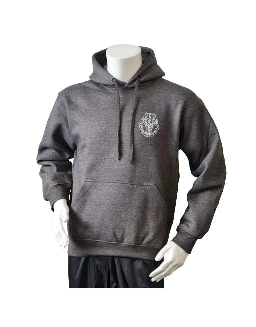 Lancer - Hoodie u/zip, Mørkegrå med GARDEHUSARREGIMENTET tryk på ryg Lancer - Hoodie u/zip, Mørkegrå med GARDEHUSARREGIMENTET tryk på ryg