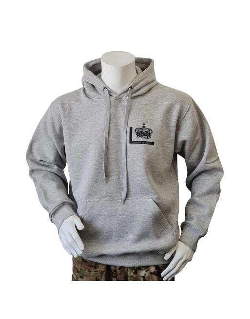 Lancer - Hoodie, grå med FLYVERHJEMMEVÆRNET tryk på ryg