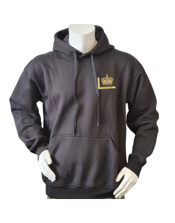 Lancer - Hoodie, med 1/1 LG,  Fløjkompagniet-tryk på ryg, Sort