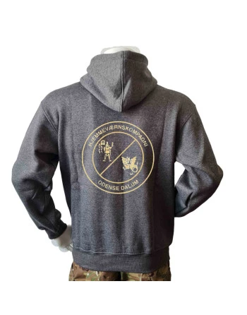 Lancer Hoodie, Mørkegrå med HVK Odense Dalum tryk på ryg