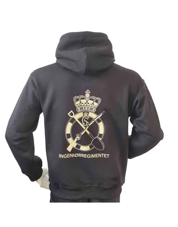 Lancer - Hoodie u/zip, INGEINØRREGIMENTET, Sort