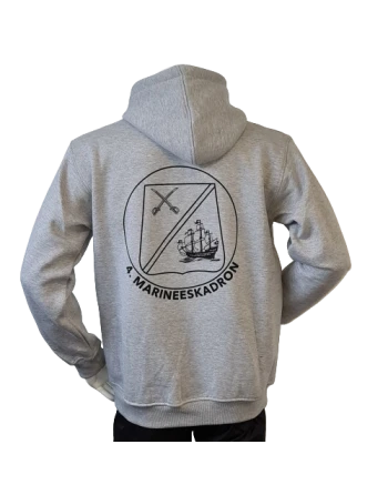 Lancer - Hoodie u/zip, 4. MARINEESKADRON, Grå