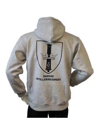 Lancer - Hoodie u/zip, DANSKE ARTILLERIREGIMENT, Grå