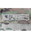 4 stk. Navnemærke, Velcro, Khaki tekst på MultiCam
