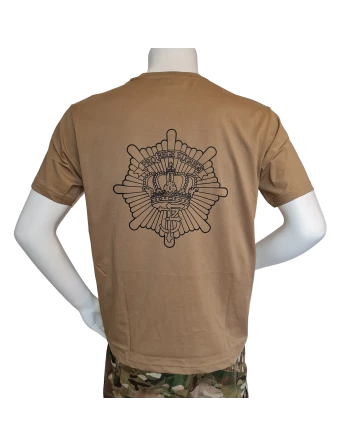 LANCER - T-shirt, MTS-Khaki m. Den Kgl. Livgardes Regimentsmærke