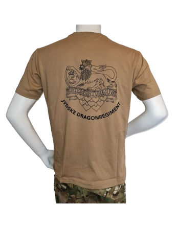 LANCER - T-shirt, MTS-Khaki m. Jydske Dragonregiments Regimentsmærke