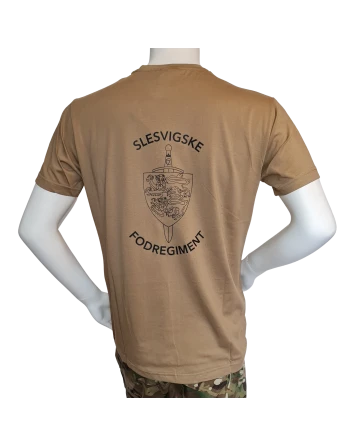 LANCER - T-shirt, MTS-Khaki m. Slesvigske Fodregiments Regimentsmærke
