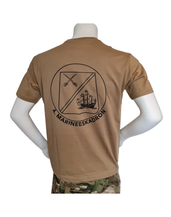 LANCER - T-shirt, MTS-Khaki m. Jydske Dragonregiments Regimentsmærke