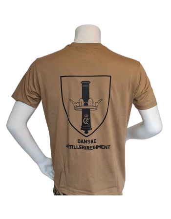 LANCER - T-shirt, MTS-Khaki m. Danske Artilleriregiments Regimentsmærke