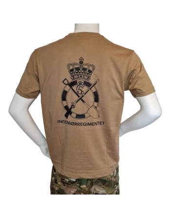 LANCER - T-shirt, MTS-Khaki m. Ingeniørregimentets Regimentsmærke