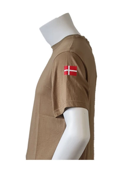 LANCER T-shirt i MTS-Khaki, m. Efterretningsregimentets Regimentsmærke trykt på brystet