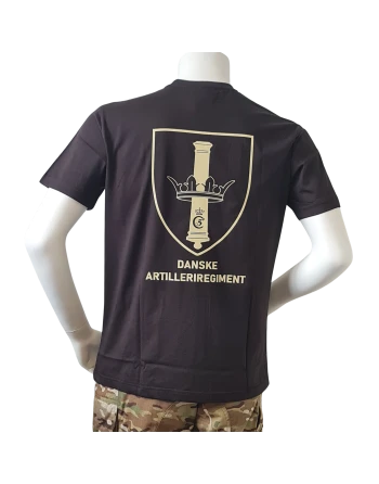 LANCER - T-shirt, Sort m. Danske Artilleriregiments Regimentsmærke