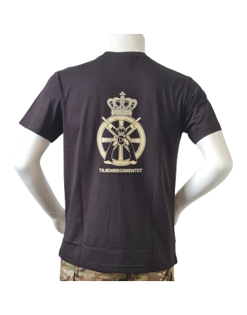 LANCER T-shirt, Sort m. Trænregimentets Regimentsmærke trykt på brystet