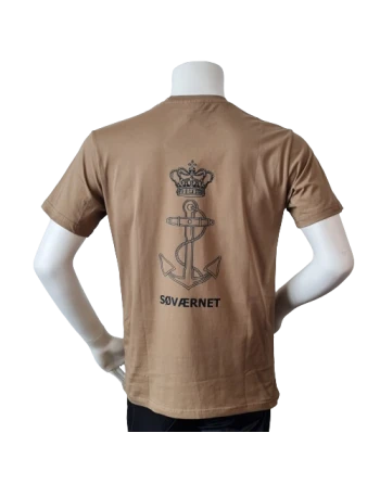 Lancer – T-shirt med Søværnets Enhedsmærke tryk på bryst, MTS-Khaki